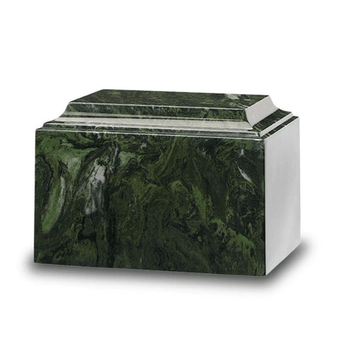 Green Cultured Marble Burial Cremation Urn for Ashes