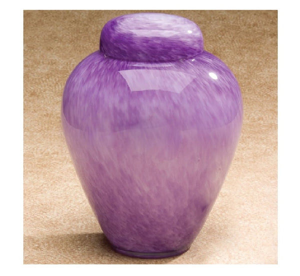 Purple Glass Cremation Urn Extra Large