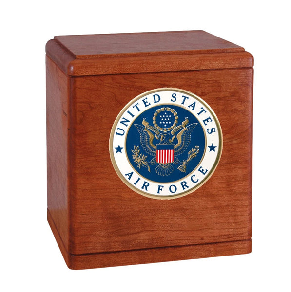 Air Force Military Urn for Ashes cherry wood