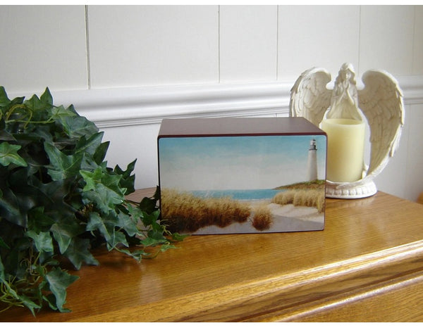 Beach Scene Lighthouse Urn - Quality Urns & Statues For Less