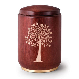 Extra Large Wood Urn Tree of Life from Quality Urns and Statues for Less
