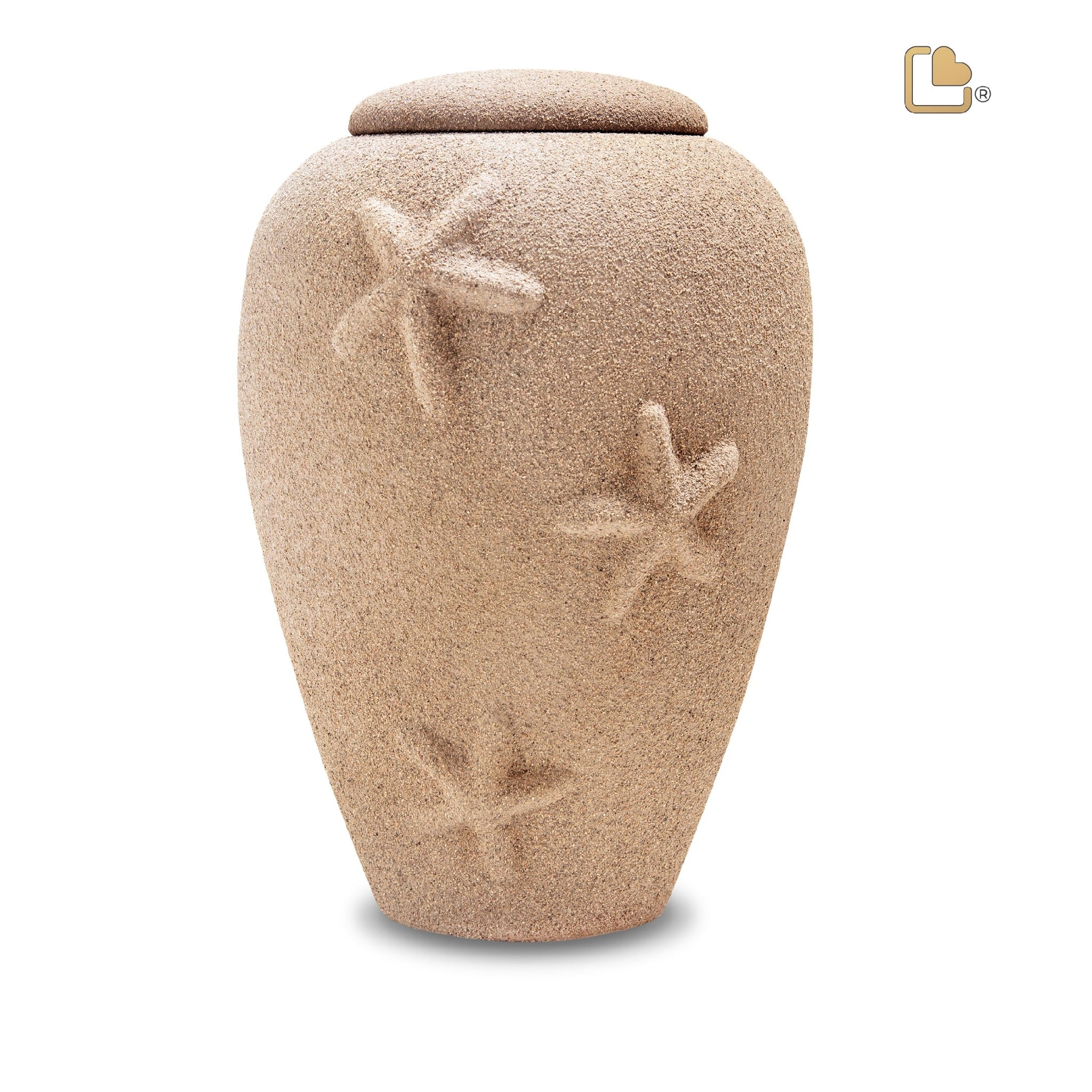 Beach Eco friendly burial urn made from clay and sand