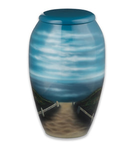 Path to Ocean Beach Urn for Ashes by Quality Urns and Statues for Less
