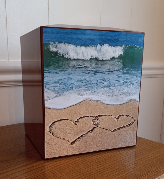 Extra Large Beach Scene Double Urn for Two people.
