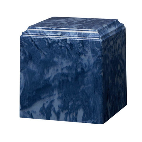 Extra Large Burial Urn for Ashes in Blue Marble