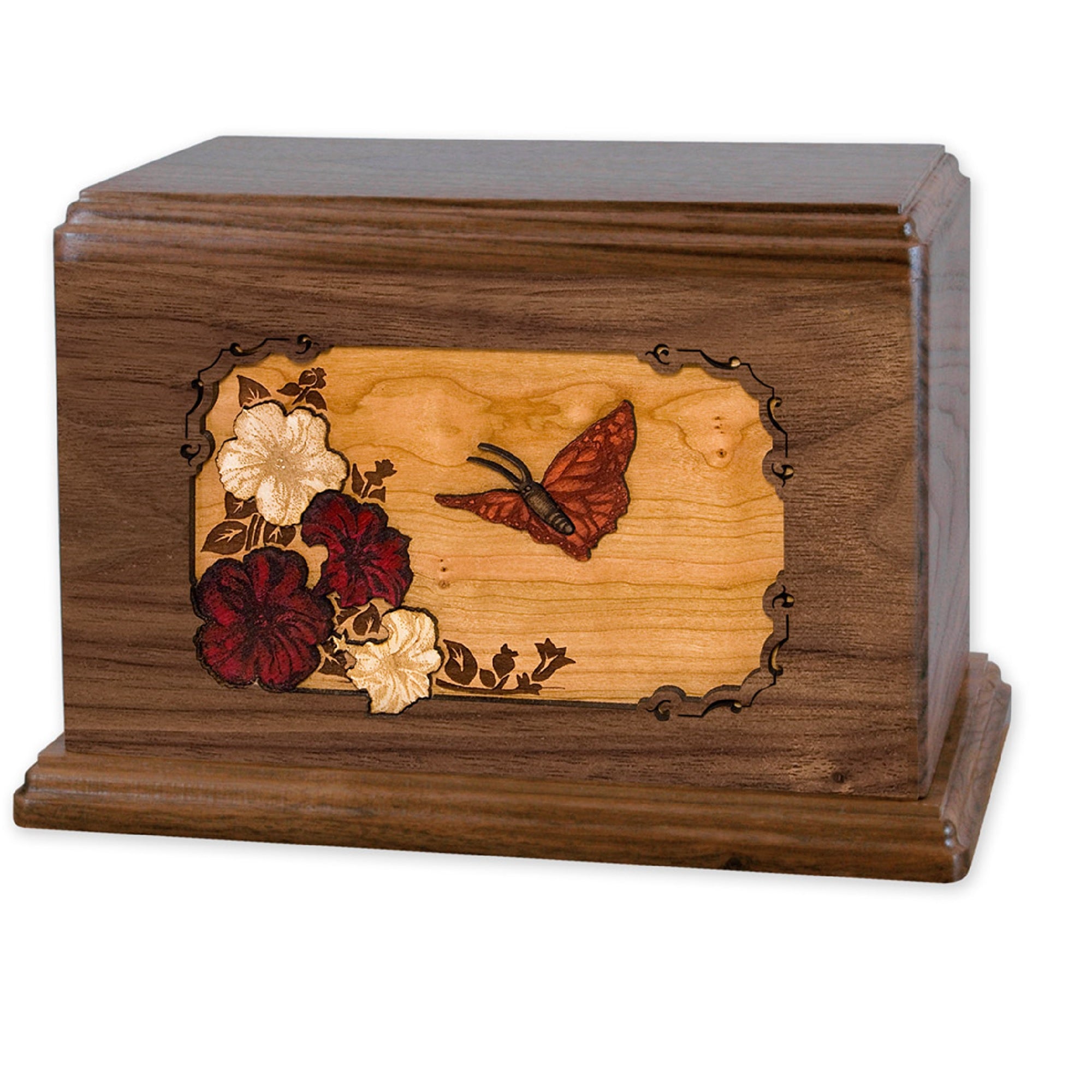 Large Butterfly Urns 3D Wood