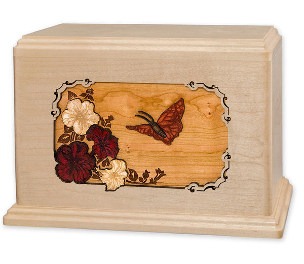 Large Butterfly Urns 3D Wood