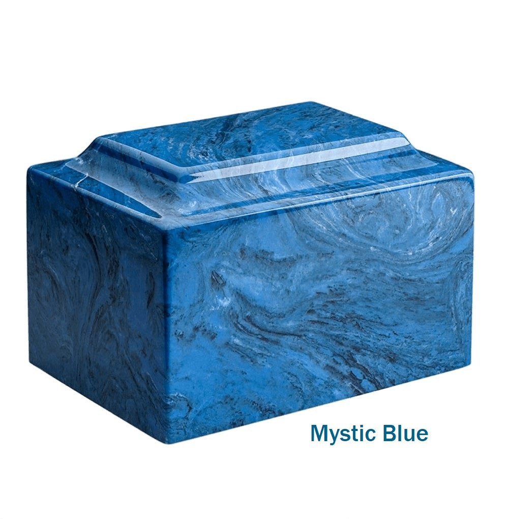 Burial Urn for Ashes in Extra Large Blue Marble