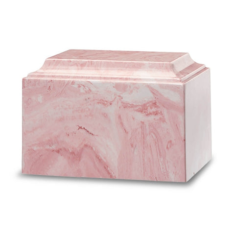 Pink Urn for  Ashes Cultured Marble Burial Urn