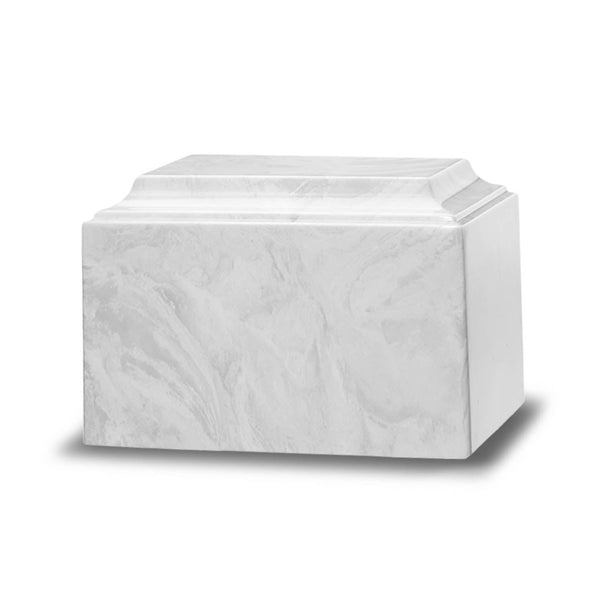 Burial Urns for Ashes from White Cultured Marble