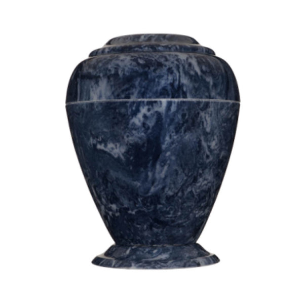 Blue Grecian Marble Burial Urn for  Cremation Ashes