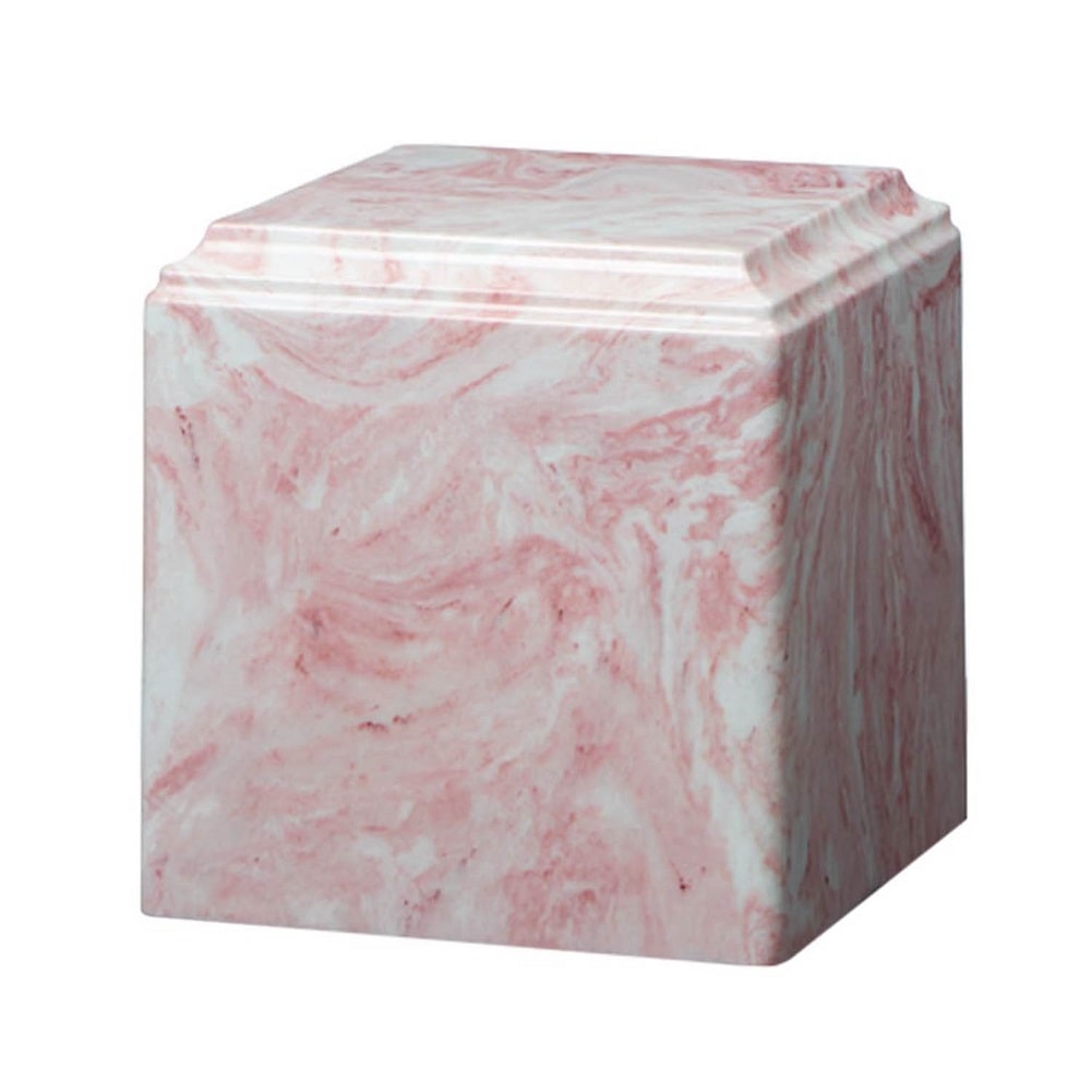 Extra Large Pink Cube  Burial Urn for Ashes