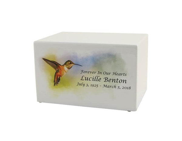 Engravable Hummingbird Urn for Ashes from Quality Urns and Statues for Less
