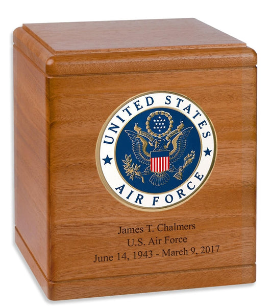 Air Force Military Wooden Urn for Ashes