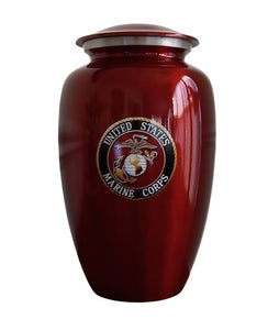 Red Traditional Marine Corps Urn