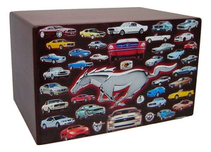 Ford Mustang Collage Urn for Ashes - Quality Urns & Statues For Less
