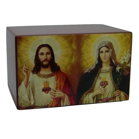 Sacred Heart of Jesus & Mary Catholic Urn - Quality Urns & Statues For Less
