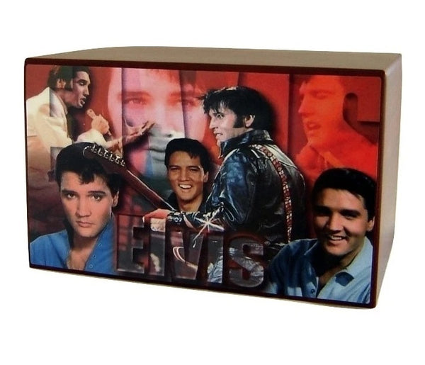 Elvis Presley Collage Urn for Ashes - Quality Urns & Statues For Less