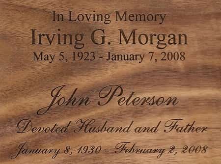 Engraving for Wood Urns Quality Urns & Statues For Less