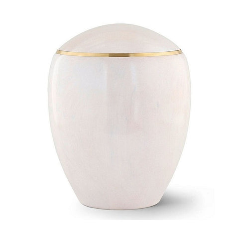 Ambient Pearl White Alderwood Extra Large Urn - Quality Urns & Statues For Less
