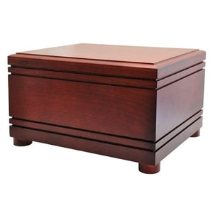 Grooved Extra Large Wood Urn - Quality Urns & Statues For Less