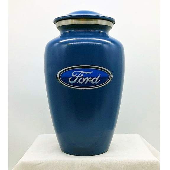 Ford Urn Blue Traditional Logo - Quality Urns & Statues For Less