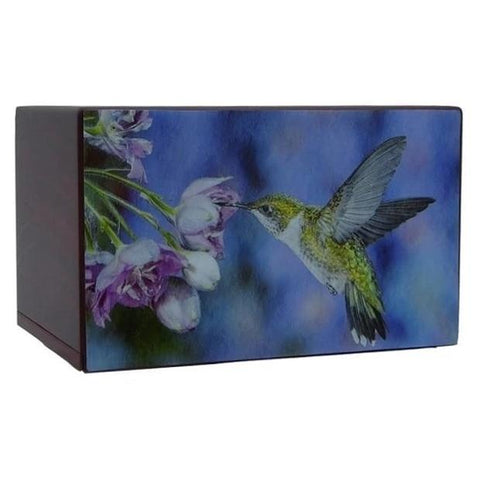Lavender Peace Hummingbird Cremation Urn for Ashes - Quality Urns & Statues For Less