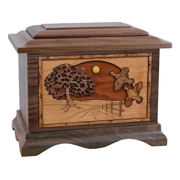 Quails in Flight Hunting Urn - Quality Urns & Statues For Less