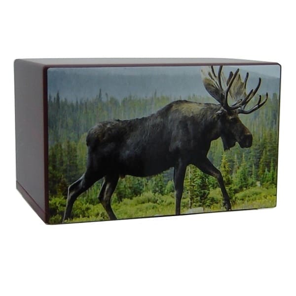 Moose in the Wild Hunting Urn - Quality Urns & Statues For Less