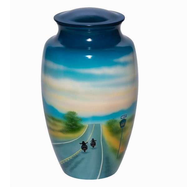 Eternity Ride Hand Painted Motorcycle Urn - Quality Urns & Statues For Less